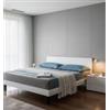 Letto matrimoniale giotto bianco graffiato 160x190 cm