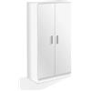 Armadio scarpiera bianca con 2 ante, 55x36x108 cm