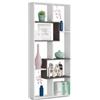 Libreria multiposizione con 8 scomparti colore bianco e ossido
