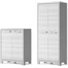 Keter Set 2 armadi alto e basso keter maximo in polipropilene grigio 80x44x100/182 cm