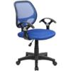 Sedia da ufficio blu smart2 con braccioli, 57x56x88-100 cm