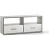 Sarmog Mobile 2 cassetti bianco e cemento, 139x57x41 cm