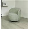 BellaHome Poltrona girevole bellahome aura verde 65x77x69 cm