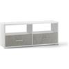 Sarmog Mobile 2 cassetti bianco e cemento, 139x57x41 cm