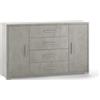 Sarmog Mobile 2 ante 4 cassetti cemento, 137x84x41 cm
