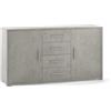 Sarmog Mobile 2 ante 4 cassetti cemento, 154x84x41 cm