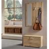 Mobile da ingresso con specchio trento effetto quercia 72x35x143 cm