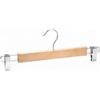 BellaHome Set 6 grucce pantaloni legno naturale 34x3x1,2 cm