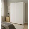 Armadio 2 ante scorrevoli ghost bianco 194x59x203 cm