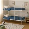 Letto a castello singolo scomponibile in metallo bianco 80x190 cm