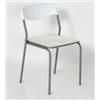Sedia cristina in plastica bianca, 45x43x75 cm