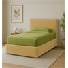 Letto una piazza e mezza con contenitore zoom in tessuto arancione 120x190 cm