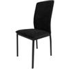 BellaHome Sedia da cucina bellahome minorca in tessuto nero 43x50x92 cm