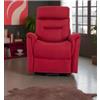 BellaHome Poltrona con recliner e alzata elettrico bellahome prato bordeaux 82x90x108 cm