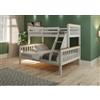 BellaHome Letto a castello bellahome avignone in pino massello bianco 120x190 cm