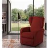 BellaHome Poltrona bellahome star con recliner in tessuto rosso 73x77x106 cm