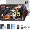 Crelander Tablet Android 15 da 10,1 pollici, tablet Android da 12 GB +