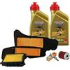 Generico Kit di manutenzione compatibile con Yamaha Majesty 400 2004-2014, Olio Castrol Power1 10W-40 4T, Filtri aria e Candela