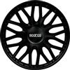 Sparco Spc1396Bk Set Copricerchi 4 Pezzi Roma 13 Pollici Nero
