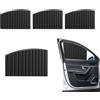 Generic Tendine Parasole Auto Kit 4 Pezzi Tende Universali A Scorrimento Fluido | Schermi Laterali Auto Scorrevoli per Viaggi e Vacanze Campeggio Pendolarismo e Gite Fuori Porta