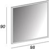 BADEN HAUS Specchio Tiffany con illuminazione integrata bagno rettangolare BADEN HAUS L 98 x H 90 x P 4.2 cm bianco cotone