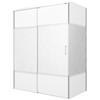 Leroy Merlin Porta doccia scorrevole L 118-119.5 cm x H 200 cm per nicchia in vetro smerigliato SP. 6 mm, profilo opaco bianco, serie Jazz