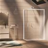 Leroy Merlin Porta doccia scorrevole L 157-159 cm x H 195 cm, per nicchia in vetro trasparente SP. 6 mm, profilo bianco