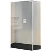 Leroy Merlin Deflettore walk-in Wens L 50 X H 200 cm, vetro trasparente 6 mm, profilo bianco opaco