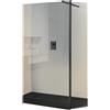 Leroy Merlin Deflettore walk-in Wens L 50 X H 200 cm, vetro trasparente 6 mm, profilo nero opaco