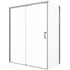 Leroy Merlin Porta doccia L 87-88 cm x H 200 cm per nicchia in vetro trasparente SP. 6 mm, profilo argento, serie Jazz