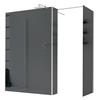 Leroy Merlin Box doccia walk-in Wens, vetro fumè 6 mm, H 200 cm, profilo bianco