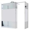 Leroy Merlin Box doccia walk-in Wens, vetro serigrafato 6 mm, H 200 cm, profilo cromo