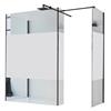 Leroy Merlin Box doccia walk-in Wens, vetro serigrafato 6 mm, H 200 cm, profilo nero
