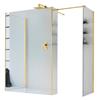 Leroy Merlin Box doccia walk-in Wens, vetro 6 mm, H 200 cm, profilo dorato