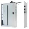 Leroy Merlin Box doccia walk-in Wens, vetro 6 mm, H 200 cm, profilo nero
