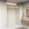 Leroy Merlin Porta doccia L 157-160 cm x H 200 cm, per nicchia in vetro trasparente SP. 8 mm, profilo bianco