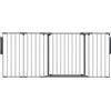Safetots Divisorio Premium Multipannello, Fino a 181cm di Larghezza, Grigio, 70cm di Altezza, Barriera Divisoria Multipannello Versatile, Divisorio per Stanze per Bambini e Neonati con Cancelletto
