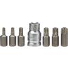 Yato YT-0416 - Set di punte per cacciavite Torx, 7 pezzi T25-T55
