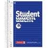 Brunnen - Block notes per studenti, rilegatura a spirale, 70 g/mq, A5, a righe, 80 fogli