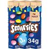 SMARTIES Confetti ripieni di Cioccolato al Latte 3 Tubi da 34g