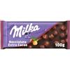 Milka Nocciolato Extra Cacao Tavoletta di Extra Cacao e Nocciole Intere con Latte 100% Alpino. Tavoletta 100 g