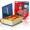 Venchi, Mini Libro Blu Natale con Chocoviar Assortiti, con Nocciola Piemonte IGP, Edizione Limitata, 116 Gr, Senza Glutine, Senza Coloranti e Conservanti, Idea Regalo