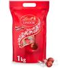 Lindt LINDOR Praline di Cioccolato al Latte, 80 Cioccolatini, in confezione assortita maxi formato 1kg