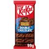 KITKAT Doppio Cioccolato Tavoletta Wafer ricoperta di Cioccolato 99g | Wafer croccante, ripieno cremoso al cioccolato, copertura di cioccolato al latte e fondente marmorizzato. Tavoletta 99g