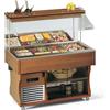 Tecfrigo Banco Buffet Murale Refrigerato con Cupola Motorizzata ISOLA-MURALE6M - Temp +4° +10°C - Capacità N° 6 Bacinelle GN1/1