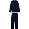 Emporio Armani - Pigiama lungo Winter Stripe in jersey di modal