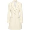 Fracomina - Cappotto Regular Monopetto con Bottone Gioiello