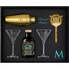 Mazzetti d'Altavilla Confezione Momento Martini Gin Black con 2 Coppe Martini, 1 Boston, e 1 Strainer Dora - Formato: 50 cl