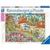 Ravensburger - Puzzle Case di fiori e funghi, 1000 Pezzi, Idea regalo, per Lei o Lui, Puzzle Adulti