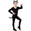 Bristol Novelty Set da gatto orecchie e coda nere per Bambini, taglia unica, DS156 Halloween